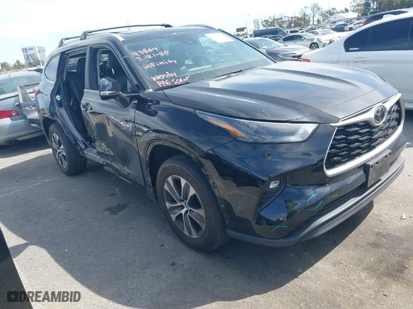 2023 Toyota Highlander L with VIN 5TDKDRAHXPS004411, listed as a IAAI auction lot 41754505 with 24,270 mi miles. Bid and sale history available at carsss.com. Image 1.