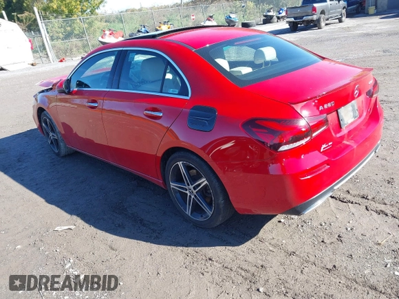 2019 Mercedes-Benz A 220 with VIN WDD3G4FB4KW016233, listed as a IAAI auction lot 40615139 with 92,876 mi miles and . Bid and sale history available at DreamBid. Image 3.
