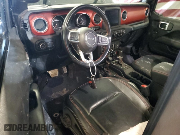 2021 Jeep Wrangler Rubicon with VIN 1C4HJXCG5MW730751, listed as a Copart auction lot 53132894 with 13,552 mi miles and Salvage title. Bid and sale history available at DreamBid. Image 8.