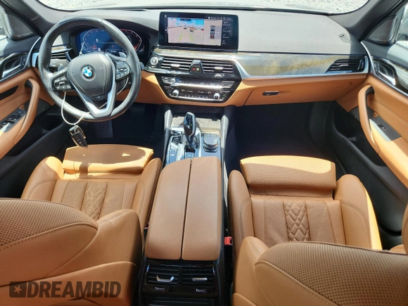 2021 BMW 5 Series 530i xDrive with VIN WBA13BJ00MWX12997, listed as a Copart auction lot 60900435 with 55,064 mi miles and Salvage title. Bid and sale history available at DreamBid. Image 8.