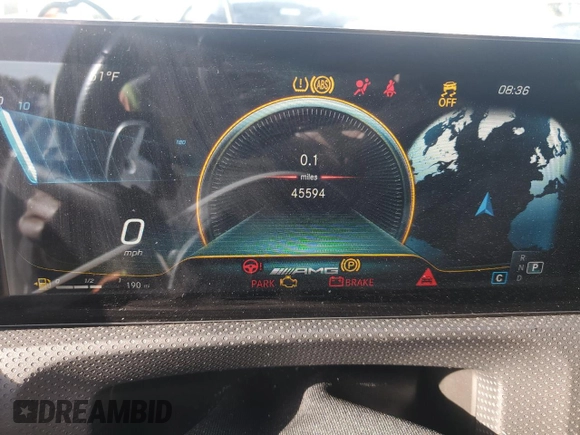 2022 Mercedes-Benz CLA 35 AMG with VIN W1K5J5BB1NN297150, listed as a Copart auction lot 72604584 with 45,594 mi miles and Salvage Title. Bid and sale history available at DreamBid. Image 9.