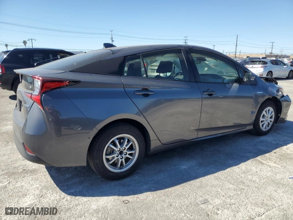 2021 Toyota Prius L Eco with VIN JTDKAMFU7M3134645, listed as a Copart auction lot 46712155 with 44,596 mi miles and Salvage Title. Bid and sale history available at carsss.com. Image 3.