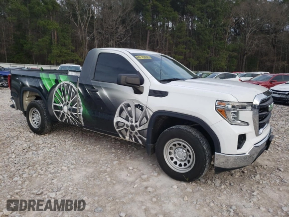 2020 GMC Sierra 1500 with VIN 3GTN8AEF0LG214844, listed as a Copart auction lot 85161574 with 158,570 mi miles and Salvage Title. Bid and sale history available at DreamBid. Image 4.