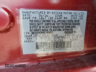 2016 Nissan Note SV with VIN 3N1CE2CP2GL404503, listed as a Copart auction lot 60625025 with 190,787 mi miles and Salvage title. Bid and sale history available at DreamBid. Image 12.