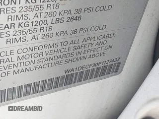 2023 Audi Q3 S line Premium with VIN WA1DECF30P1127433, listed as a IAAI auction lot 41969209 with 40,357 mi miles and . Bid and sale history available at DreamBid. Image 9.