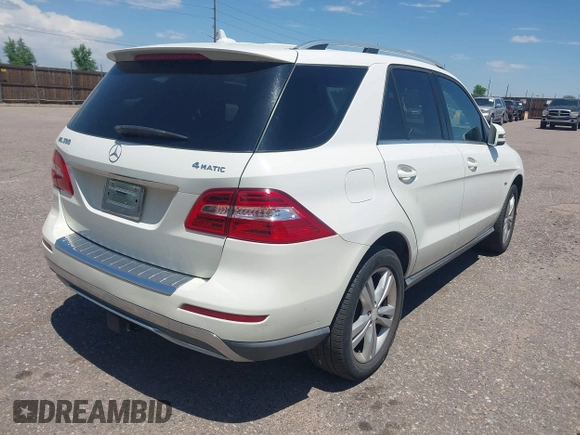 2012 Mercedes-Benz M 350 with VIN 4JGDA5HB0CA002486, listed as a IAAI auction lot 42638591 with 80,754 mi miles and . Bid and sale history available at DreamBid. Image 4.