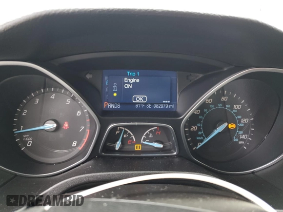 2013 Ford Focus SE with VIN 1FADP3F25DL295338, listed as a Copart auction lot 60225485 with 82,979 mi miles and Salvage title. Bid and sale history available at DreamBid. Image 9.