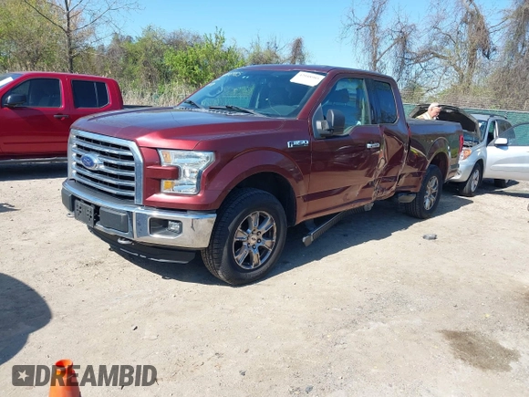2015 Ford F-150 XLT with VIN 1FTEX1EP1FFC04227, listed as a IAAI auction lot 42048985 with 96,179 mi miles. Bid and sale history available at carsss.com. Image 2.