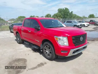 2021 Nissan Titan SV with VIN 1N6AA1EF1MN519827, listed as a IAAI auction lot 42116160 with 70,501 mi miles and . Bid and sale history available at DreamBid. Image 1.