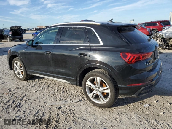 2020 Audi Q3 S line Premium with VIN WA1DECF31L1115818, listed as a Copart auction lot 40267463 with 22,456 mi miles. Bid and sale history available at carsss.com. Image 2.