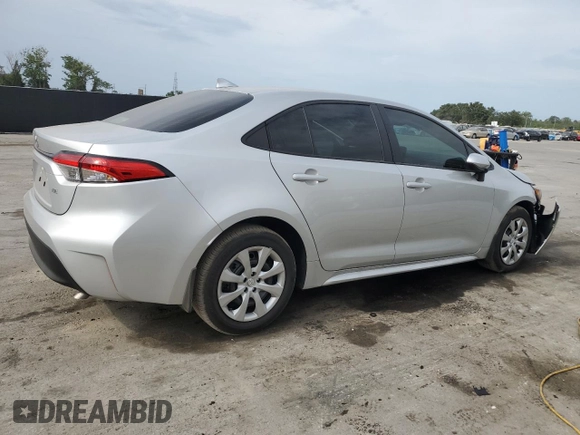 2025 Toyota Corolla LE z VIN 5YFB4MDE5SP277066, wystawiony jako Copart lot #57936575 z przebiegiem 5 449 mil mil oraz Szkoda całkowita • Salvage title. Historia ofert i sprzedaży dostępna na DreamBid. Obrazek 3.