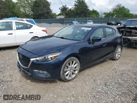 2017 Mazda 3 Grand Touring with VIN 3MZBN1M30HM144769, listed as a Copart auction lot 53127675 with 158,026 mi miles and Salvage Title. Bid and sale history available at carsss.com. Image 1.