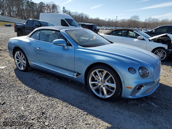 2020 Bentley Continental GT V8 with VIN SCBDG4ZGXLC077775, listed as a Copart auction lot 44534855 with 29,384 mi miles and Salvage Title. Bid and sale history available at carsss.com. Image 4.