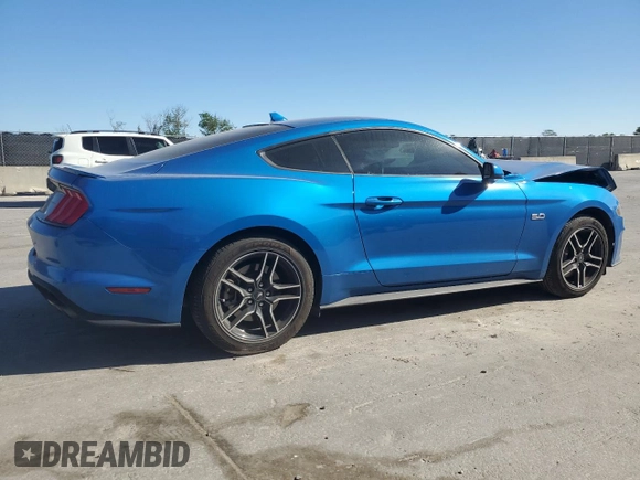 2020 Ford Mustang GT with VIN 1FA6P8CF8L5175338, listed as a Copart auction lot 49947045 with 62,954 mi miles and Salvage Title. Bid and sale history available at DreamBid. Image 3.