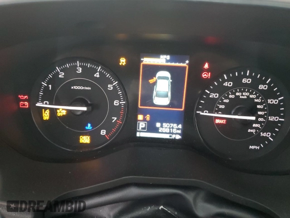 2020 Subaru Impreza Premium with VIN 4S3GKAV61L3607801, listed as a Copart auction lot 82368294 with 28,816 mi miles and Salvage title. Bid and sale history available at DreamBid. Image 9.