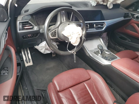 2021 BMW 4 Series 430i with VIN WBA53AP05MCG80393, listed as a Copart auction lot 84918394 with 61,614 mi miles and Salvage Title. Bid and sale history available at DreamBid. Image 8.