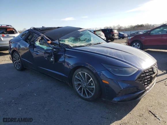 2022 Hyundai Sonata Limited with VIN 5NPEH4J20NH138234, listed as a Copart auction lot 46276105 with 48,886 mi miles and Salvage Title. Bid and sale history available at carsss.com. Image 4.