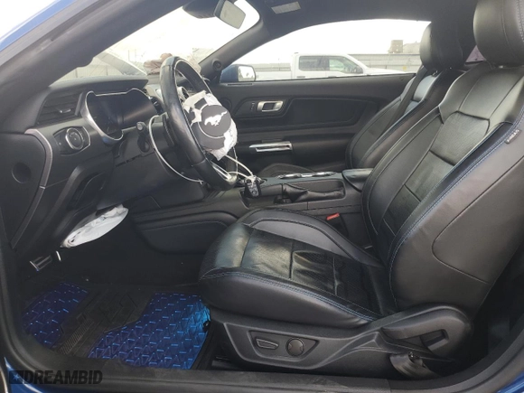 2022 Ford Mustang GT with VIN 1FA6P8CF9N5129388, listed as a Copart auction lot 80789604 with 34,124 mi miles and Salvage Title. Bid and sale history available at carsss.com. Image 7.