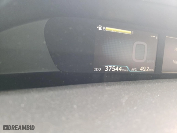 2019 Toyota Prius LE with VIN JTDL9RFU1K3006733, listed as a Copart auction lot 55168242 with 37,544 mi miles. Bid and sale history available at carsss.com. Image 8.