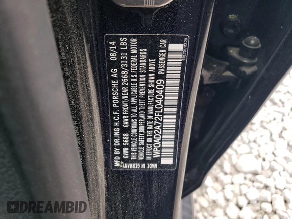 2015 Porsche Panamera S E-Hybrid z VIN WP0AD2A72FL040409, wystawiony jako Copart lot #51445505 z przebiegiem 112 238 mil mil oraz Tytuł czysty. Historia ofert i sprzedaży dostępna na DreamBid. Obrazek 12.