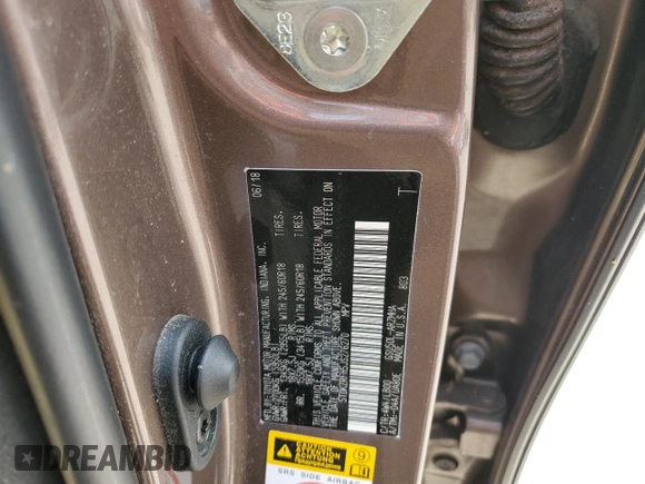 2018 Toyota Highlander SE with VIN 5TDKZRFH5JS276270, listed as a Copart auction lot 52291865 with 177,857 mi miles and Salvage title. Bid and sale history available at DreamBid. Image 13.