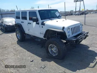 2014 Jeep Wrangler Unlimited Sahara with VIN 1C4BJWEG6EL203866, listed as a IAAI auction lot 41846091 with 105,296 mi miles. Bid and sale history available at carsss.com. Image 1.