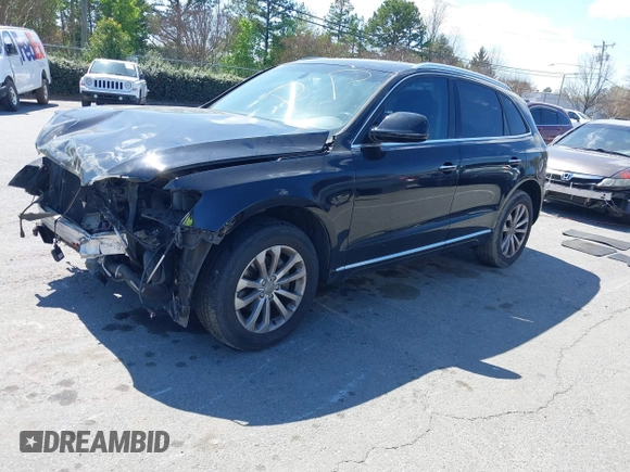 2017 Audi Q5 Premium with VIN WA1C2AFP9HA004615, listed as a IAAI auction lot 41879004 with 107,722 mi miles. Bid and sale history available at carsss.com. Image 2.
