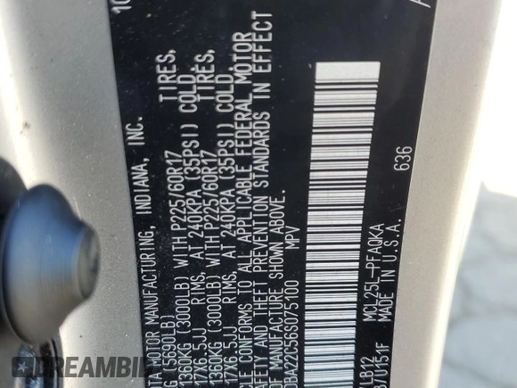 2006 Toyota Sienna XLE with VIN 5TDBA22C56S075100, listed as a Copart auction lot 51346925 with 247,141 mi miles and Salvage Title. Bid and sale history available at carsss.com. Image 13.