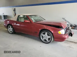 2001 Mercedes-Benz SL 500 with VIN WDBFA68FX1F200299, listed as a Copart auction lot 54422115 with 53,875 mi miles and Salvage title. Bid and sale history available at DreamBid. Image 4.