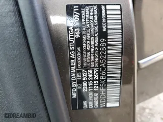2012 Mercedes-Benz E-Class E 350 Luxury with VIN WDDHF5KB6CA522889, listed as a Copart auction lot 46485015 with 96,148 mi miles and Salvage Title. Bid and sale history available at carsss.com. Image 12.