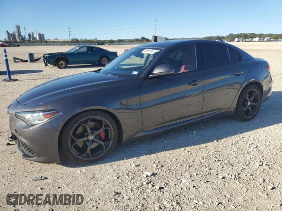 2018 Alfa Romeo Giulia Ti Sport with VIN ZARFAECN8J7580740, listed as a Copart auction lot 79091504 with 81,981 mi miles and Salvage Title. Bid and sale history available at carsss.com. Image 1.