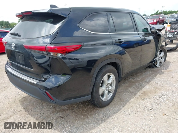 2023 Toyota Highlander L with VIN 5TDKDRAH2PS509679, listed as a IAAI auction lot 42512479 with 43,477 mi miles and . Bid and sale history available at DreamBid. Image 4.