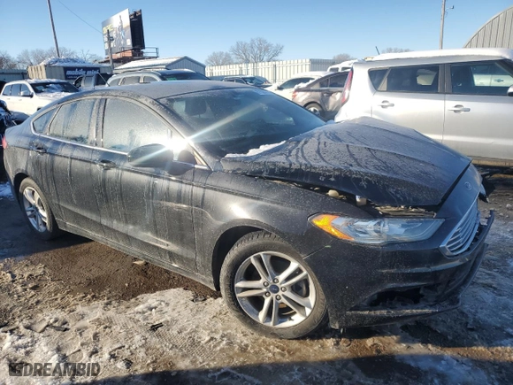 2018 Ford Fusion SE with VIN 3FA6P0HD3JR252958, listed as a Copart auction lot 87928035 with 88,592 mi miles and Salvage Title. Bid and sale history available at carsss.com. Image 4.