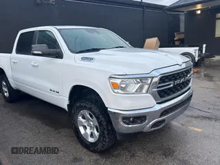 2022 Ram 1500 Lone Star with VIN 1C6SRFFT4NN464963, listed as a Copart auction lot 45775405 with 30,494 mi miles and Non repairable. Bid and sale history available at DreamBid. Image 1.