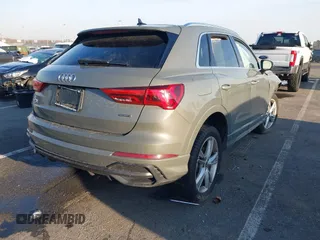 2021 Audi Q3 S line Premium with VIN WA1DECF37M1075942, listed as a IAAI auction lot 41192874 with 50,670 mi miles. Bid and sale history available at carsss.com. Image 4.