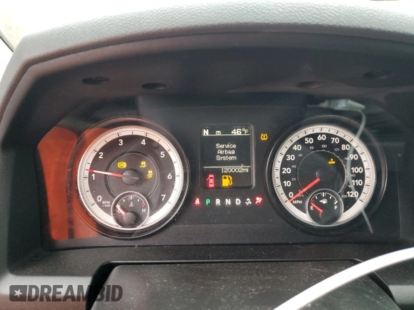 2015 Ram 1500 Express with VIN 1C6RR7KG8FS717136, listed as a Copart auction lot 46044175 with 120,002 mi miles and Salvage title. Bid and sale history available at DreamBid. Image 9.