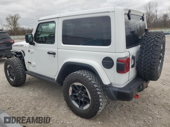 2021 Jeep Wrangler Rubicon with VIN 1C4HJXCG8MW857560, listed as a Copart auction lot 76726934 with 43,366 mi miles and Salvage title. Bid and sale history available at DreamBid. Image 2.