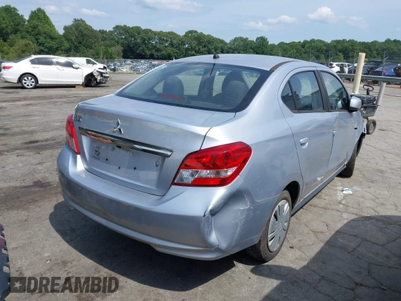 2020 Mitsubishi Mirage ES with VIN ML32F3FJ4LHF11148, listed as a IAAI auction lot 42816745 with 56,298 mi miles and . Bid and sale history available at DreamBid. Image 4.