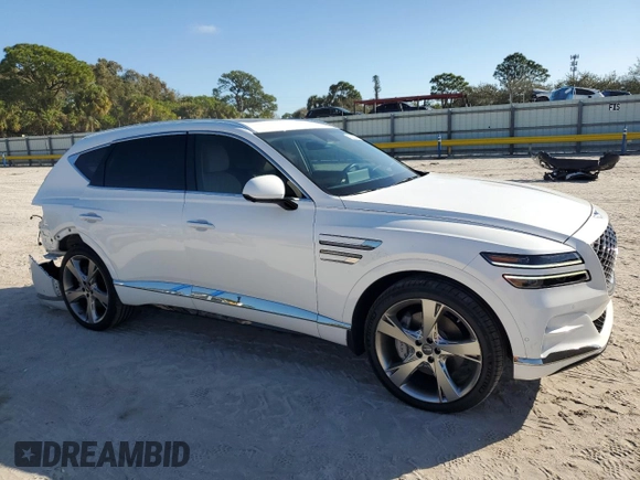 2022 Genesis GV80 z VIN KMUHCESC6NU084580, wystawiony jako Copart lot #42295215 z przebiegiem 45 768 mil mil oraz Szkoda całkowita • Salvage title. Historia ofert i sprzedaży dostępna na DreamBid. Obrazek 4.