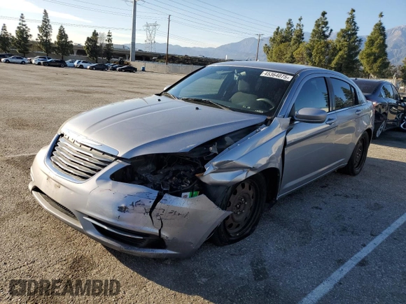 2013 Chrysler 200 LX with VIN 1C3CCBAB5DN642243, listed as a Copart auction lot 45364075 with 138,033 mi miles and Salvage Title. Bid and sale history available at DreamBid. Image 1.