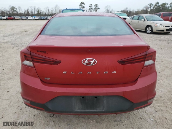 2019 Hyundai Elantra SE with VIN KMHD74LFXKU888767, listed as a Copart auction lot 48299725 with 69,182 mi miles and Salvage Title. Bid and sale history available at carsss.com. Image 6.