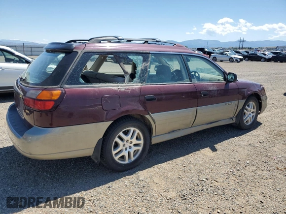 2001 Subaru Legacy Outback with VIN 4S3BH665717654929, listed as a Copart auction lot 62233615 with 274,679 mi miles and Clean title. Bid and sale history available at DreamBid. Image 3.