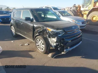 2019 Kia Soul + with VIN KNDJP3A51K7908964, listed as a IAAI auction lot 41217627 with 112,077 mi miles. Bid and sale history available at carsss.com. Image 1.