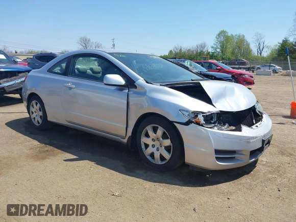 2010 Honda Civic Cpe LX with VIN 2HGFG1B67AH535385, listed as a IAAI auction lot 42085053 with 150,803 mi miles. Bid and sale history available at carsss.com. Image 1.