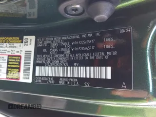 2024 Toyota Sienna XLE with VIN 5TDJSKFC2RS147426, listed as a IAAI auction lot 40587895 with 2,143 mi miles and . Bid and sale history available at DreamBid. Image 9.