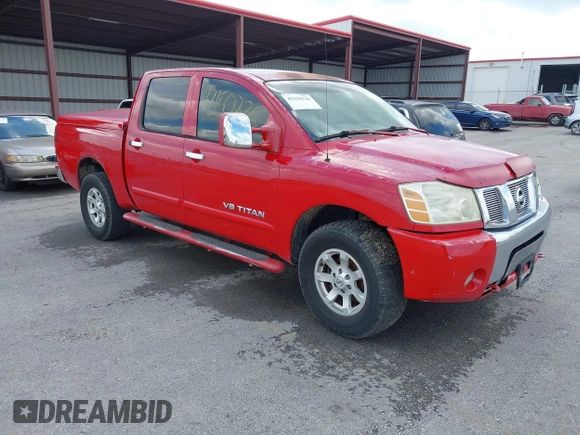 2005 Nissan Titan SE with VIN 1N6BA07B35N500027, listed as a IAAI auction lot 42150226 with 200,877 mi miles. Bid and sale history available at carsss.com. Image 1.