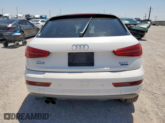 2016 Audi Q3 Premium Plus with VIN WA1EFCFS0GR019940, listed as a Copart auction lot 63771625 with 98,591 mi miles and Salvage title. Bid and sale history available at DreamBid. Image 6.