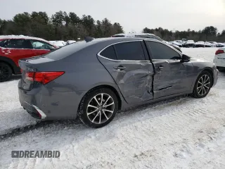 2020 Acura TLX with VIN 19UUB2F33LA001930, listed as a Copart auction lot 44854855 with 55,429 mi miles and Salvage Title. Bid and sale history available at carsss.com. Image 3.