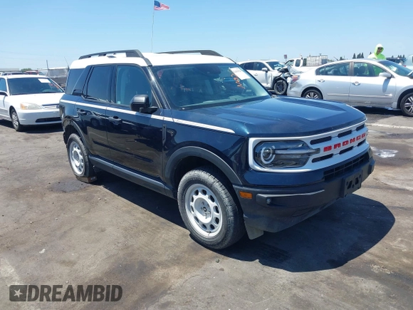 2023 Ford Bronco Sport Heritage with VIN 3FMCR9G6XPRD41896, listed as a IAAI auction lot 42459929 with 22,952 mi miles and . Bid and sale history available at DreamBid. Image 1.