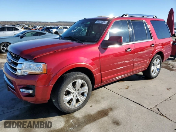 2015 Ford Expedition Limited z VIN 1FMJU1KT7FEF50017, wystawiony jako Copart lot #86876274 z przebiegiem 129 545 mil mil oraz Czysty tytuł • Clean title. Historia ofert i sprzedaży dostępna na DreamBid. Obrazek 1.